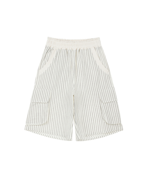 DEINET（ダイニット）の「DEINET STRIPE BERMUDA SWEAT PANTS IN IVORY（その他パンツ・レディース・その他・FREE）」の2枚目の写真