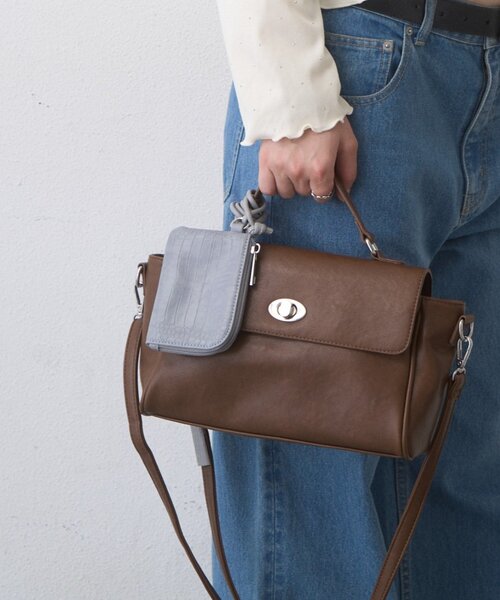 CIAOPANIC TYPY(チャオパニックティピー)の「【WEB限定】クロコポーチ付きフラップデザインBAG(ショルダーバッグ・レディース・ブラック/ブラウン・ONE SIZE)」の16枚目の写真