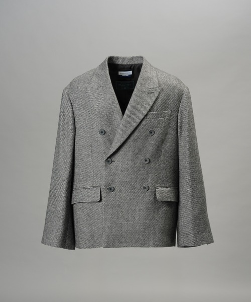 MAISON SPECIAL（メゾンスペシャル）の「《UNISEX》【Italian Dead Stock Fabric】Double-breasted Prime-Over 6B Tailored Jacket/【イタリアンデッドストックファブリック】ダブルブレストプライムオーバー6Bテーラードジャケット【MAISON SPECIAL/メゾンスペシャル】■セットアップ対応■（テーラードジャケット・メンズ・ブラウン/ベージュ/ブラック/ダークネイビー/グレイッシュベージュ/グレー・2/1/0）」の19枚目の写真