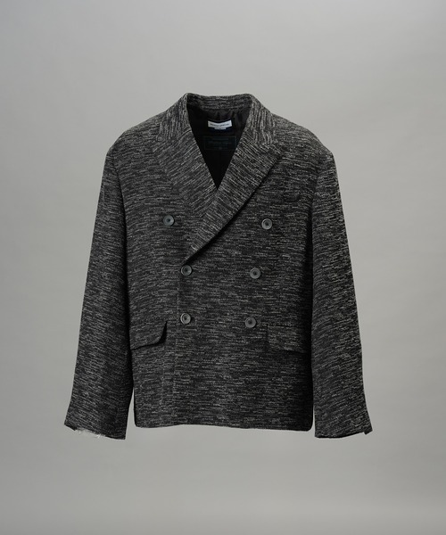 MAISON SPECIAL（メゾンスペシャル）の「《UNISEX》【Italian Dead Stock Fabric】Double-breasted Prime-Over 6B Tailored Jacket/【イタリアンデッドストックファブリック】ダブルブレストプライムオーバー6Bテーラードジャケット【MAISON SPECIAL/メゾンスペシャル】■セットアップ対応■（テーラードジャケット・メンズ・ブラウン/ベージュ/ブラック/ダークネイビー/グレイッシュベージュ/グレー・2/1/0）」の21枚目の写真