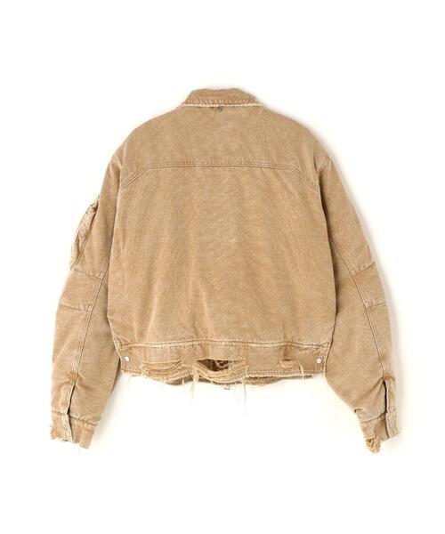 DANKE SCHON（ダンケシェーン）の「DankeSchon/ダンケシェーン/DAMEGE DUCK COLLER BLOUSON（ブルゾン・メンズ・チャコールグレー/ベージュ・M/L）」の7枚目の写真