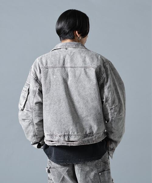 DANKE SCHON（ダンケシェーン）の「DankeSchon/ダンケシェーン/DAMEGE DUCK COLLER BLOUSON（ブルゾン・メンズ・チャコールグレー/ベージュ・M/L）」の10枚目の写真