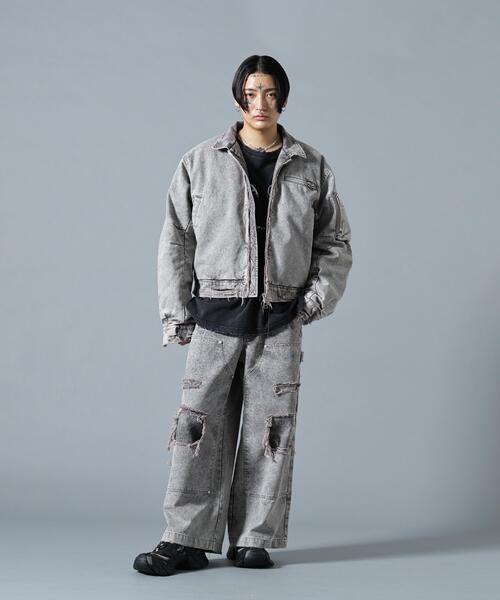 DANKE SCHON（ダンケシェーン）の「DankeSchon/ダンケシェーン/DAMEGE DUCK COLLER BLOUSON（ブルゾン・メンズ・チャコールグレー/ベージュ・M/L）」の11枚目の写真