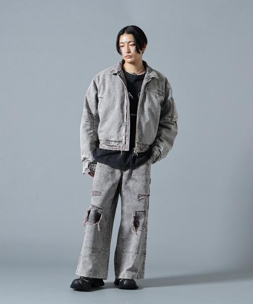 DANKE SCHON（ダンケシェーン）の「DankeSchon/ダンケシェーン/DAMEGE DUCK COLLER BLOUSON（ブルゾン・メンズ・チャコールグレー/ベージュ・M/L）」の12枚目の写真