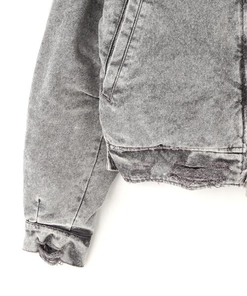 DANKE SCHON（ダンケシェーン）の「DankeSchon/ダンケシェーン/DAMEGE DUCK COLLER BLOUSON（ブルゾン・メンズ・チャコールグレー/ベージュ・M/L）」の17枚目の写真