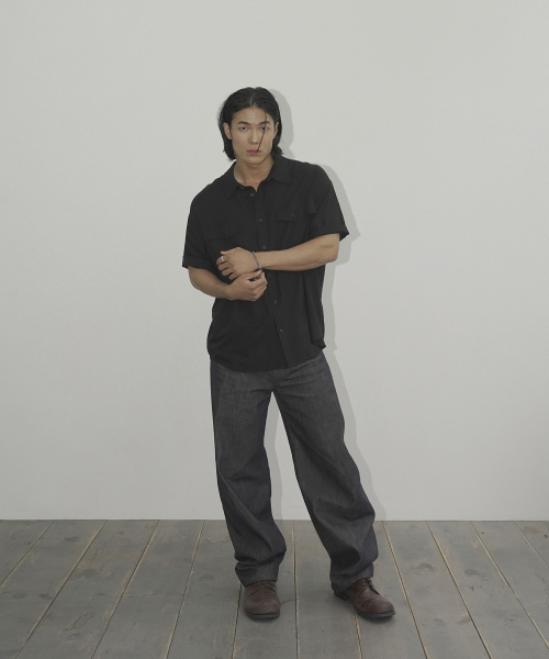 SIIIIDO(シド)の「SENATOR HALF SHIRT(BLACK)(シャツ/ブラウス・メンズ・その他・2)」の6枚目の写真