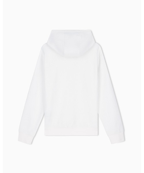 ARMANI EXCHANGE(アルマーニエクスチェンジ)の「【A|X アルマーニ エクスチェンジ】オールオーバーロゴ フーデッドスウェットプルオーバー(EC限定カラー含)(スウェット・メンズ・オフホワイト・LARGE/MEDIUM/SMALL/X-LARGE/X-SMALL)」の14枚目の写真