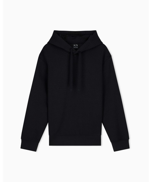 ARMANI EXCHANGE(アルマーニエクスチェンジ)の「【A|X アルマーニ エクスチェンジ】オールオーバーロゴ フーデッドスウェットプルオーバー(EC限定カラー含)(スウェット・メンズ・オフホワイト・LARGE/MEDIUM/SMALL/X-LARGE/X-SMALL)」の6枚目の写真