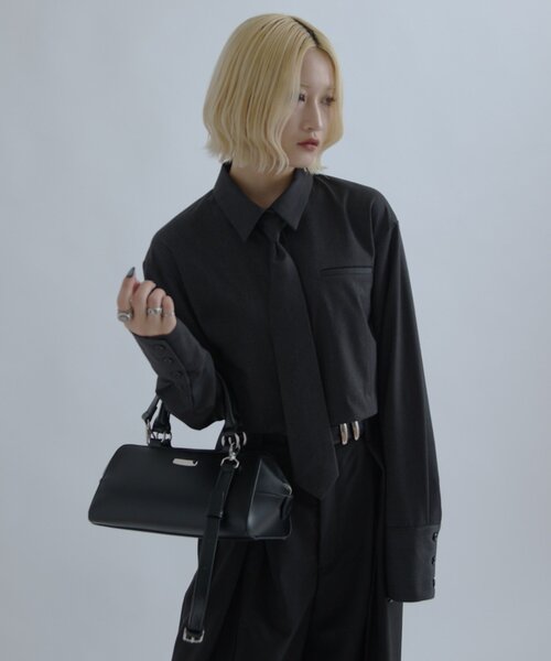 Lui's（ルイス）の「【mi-企画】クロップドタイシャツジャケット（シャツ/ブラウス・レディース・チャコールグレー/グレー・FREE）」の20枚目の写真