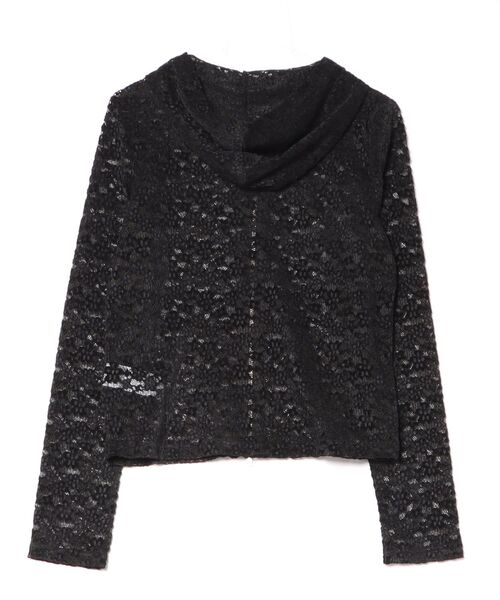 LOWRYS FARM(ローリーズファーム)の「レースZIPフードLS 1063346(Tシャツ/カットソー・レディース・アイボリー/ブラック・FREE)」の14枚目の写真