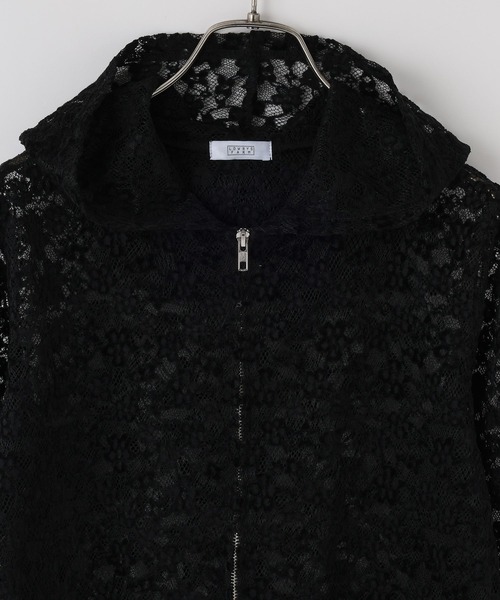 LOWRYS FARM(ローリーズファーム)の「レースZIPフードLS 1063346(Tシャツ/カットソー・レディース・アイボリー/ブラック・FREE)」の6枚目の写真