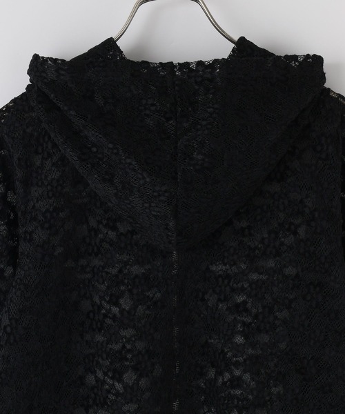 LOWRYS FARM(ローリーズファーム)の「レースZIPフードLS 1063346(Tシャツ/カットソー・レディース・アイボリー/ブラック・FREE)」の10枚目の写真
