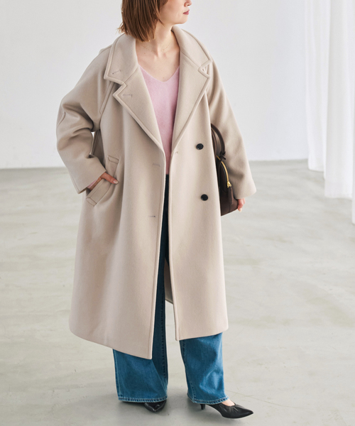 Spick & Span(スピックアンドスパン)の「S160ダブルブレスト2wayコート(その他アウター・レディース・ベージュ/ネイビー/ブラウン・36/38)」の4枚目の写真