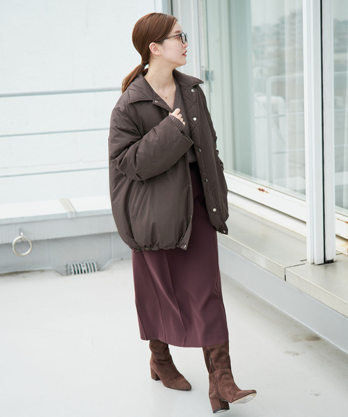 IENA(イエナ)の「リバーシブルキルティングコーチジャケット(その他アウター・レディース・ブラウン/ホワイト/ブラック・FREE)」の21枚目の写真