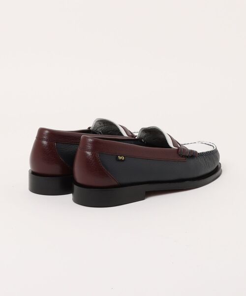 G.H.BASS(ジーエイチバス)の「G.H.BASS BA11011W Wine & Navy & White Leather Sole / ラーソン 90周年記念モデル(ローファー・メンズ・トリコロール・9/8.5/8/7.5)」の2枚目の写真