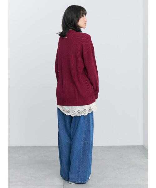 Samansa Mos2(サマンサ モスモス)の「裾袖スカラップレースインナー(Tシャツ/カットソー・レディース・キナリ/ブラック/オフホワイト・F)」の18枚目の写真