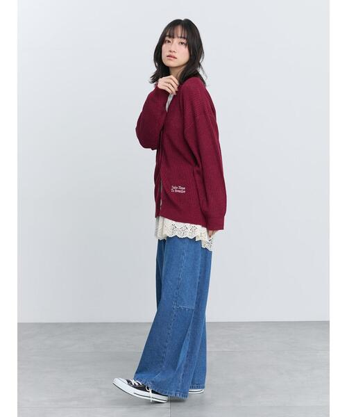 Samansa Mos2(サマンサ モスモス)の「裾袖スカラップレースインナー(Tシャツ/カットソー・レディース・キナリ/ブラック/オフホワイト・F)」の19枚目の写真