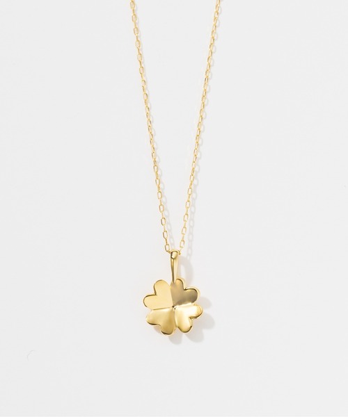 Jewel closet by L&Co.(ジュエルクローゼットバイエルアンドコー)の「K10 クローバー ネックレス(YG・PG)(ネックレス・レディース・イエローゴールド/ピンクゴールド・FREE)」の1枚目の写真