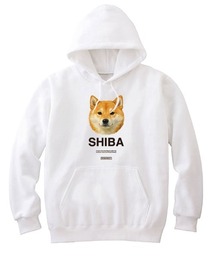 Moftique（モフティック） プルパーカー スウェット 裏毛 柴犬 ドッグ ペット アニマル プリント トップス メンズ ユニセックス