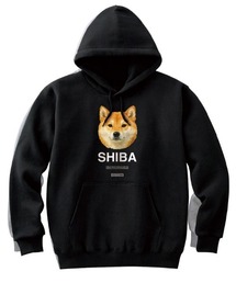 Moftique（モフティック） プルパーカー スウェット 裏毛 柴犬 ドッグ ペット アニマル プリント トップス メンズ ユニセックス