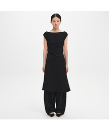 アンバランスドレープジャージーワンピース [BLACK] / GF3LOP501