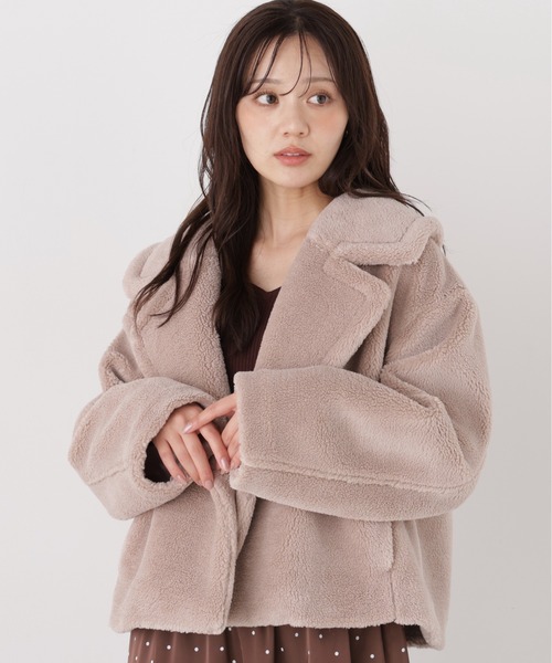 PROPORTION BODY DRESSING(プロポーションボディドレッシング)の「ボアブルゾン / 1216255006(ブルゾン・レディース・ブラウン系その他/オフホワイト・SMALL/MEDIUM)」の2枚目の写真