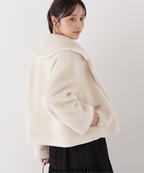 PROPORTION BODY DRESSING(プロポーションボディドレッシング)の「ボアブルゾン / 1216255006(ブルゾン・レディース・ブラウン系その他/オフホワイト・SMALL/MEDIUM)」の3枚目の写真