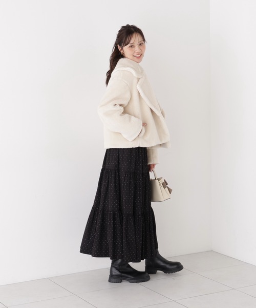 PROPORTION BODY DRESSING(プロポーションボディドレッシング)の「ボアブルゾン / 1216255006(ブルゾン・レディース・ブラウン系その他/オフホワイト・SMALL/MEDIUM)」の7枚目の写真