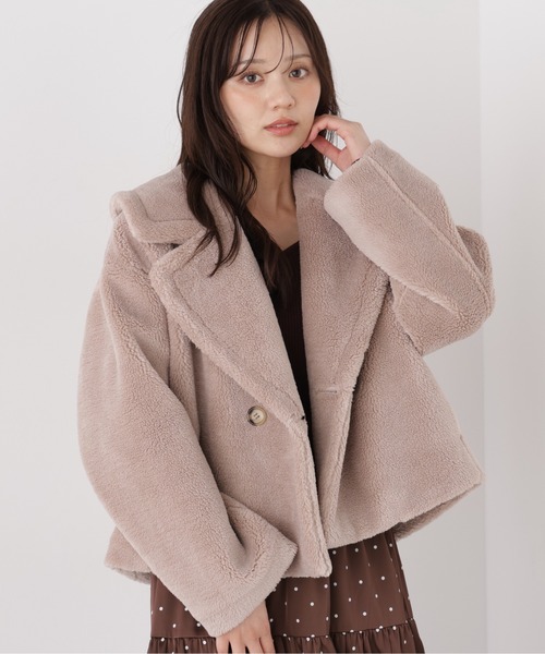 PROPORTION BODY DRESSING(プロポーションボディドレッシング)の「ボアブルゾン / 1216255006(ブルゾン・レディース・ブラウン系その他/オフホワイト・SMALL/MEDIUM)」の9枚目の写真