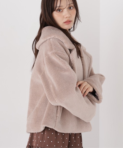 PROPORTION BODY DRESSING(プロポーションボディドレッシング)の「ボアブルゾン / 1216255006(ブルゾン・レディース・ブラウン系その他/オフホワイト・SMALL/MEDIUM)」の10枚目の写真