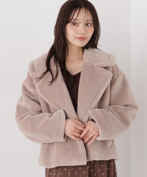 PROPORTION BODY DRESSING(プロポーションボディドレッシング)の「ボアブルゾン / 1216255006(ブルゾン・レディース・ブラウン系その他/オフホワイト・SMALL/MEDIUM)」の8枚目の写真