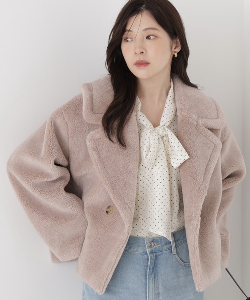 PROPORTION BODY DRESSING(プロポーションボディドレッシング)の「ボアブルゾン / 1216255006(ブルゾン・レディース・ブラウン系その他/オフホワイト・SMALL/MEDIUM)」の14枚目の写真