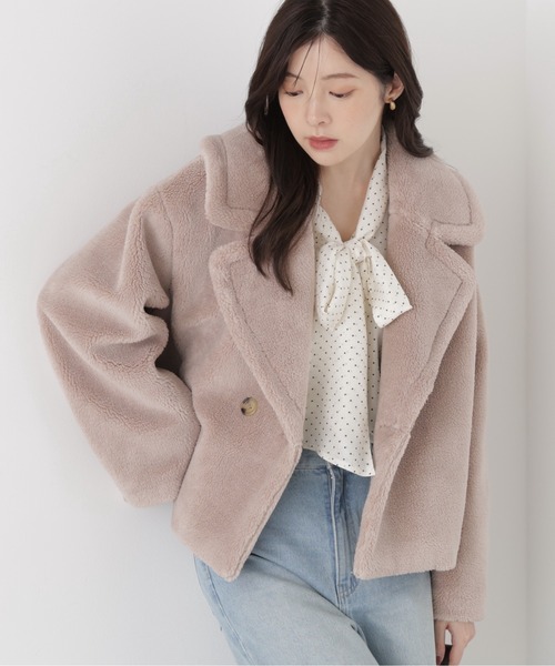 PROPORTION BODY DRESSING(プロポーションボディドレッシング)の「ボアブルゾン / 1216255006(ブルゾン・レディース・ブラウン系その他/オフホワイト・SMALL/MEDIUM)」の15枚目の写真