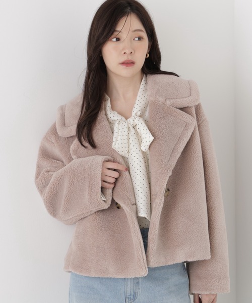 PROPORTION BODY DRESSING(プロポーションボディドレッシング)の「ボアブルゾン / 1216255006(ブルゾン・レディース・ブラウン系その他/オフホワイト・SMALL/MEDIUM)」の16枚目の写真