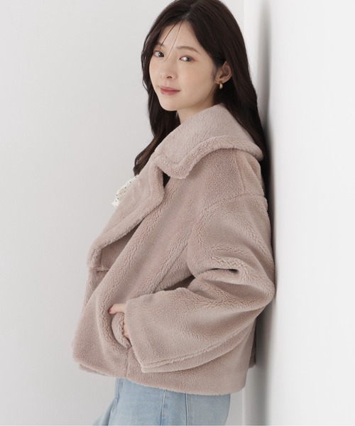 PROPORTION BODY DRESSING(プロポーションボディドレッシング)の「ボアブルゾン / 1216255006(ブルゾン・レディース・ブラウン系その他/オフホワイト・SMALL/MEDIUM)」の17枚目の写真