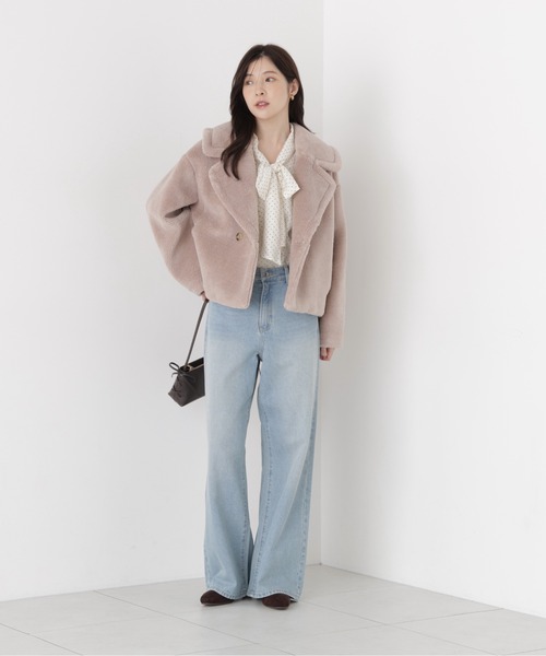 PROPORTION BODY DRESSING(プロポーションボディドレッシング)の「ボアブルゾン / 1216255006(ブルゾン・レディース・ブラウン系その他/オフホワイト・SMALL/MEDIUM)」の19枚目の写真