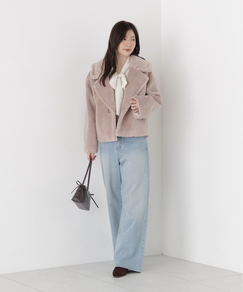 PROPORTION BODY DRESSING(プロポーションボディドレッシング)の「ボアブルゾン / 1216255006(ブルゾン・レディース・ブラウン系その他/オフホワイト・SMALL/MEDIUM)」の21枚目の写真
