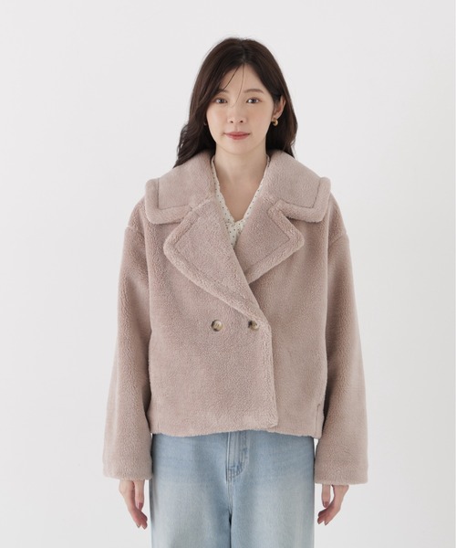 PROPORTION BODY DRESSING(プロポーションボディドレッシング)の「ボアブルゾン / 1216255006(ブルゾン・レディース・ブラウン系その他/オフホワイト・SMALL/MEDIUM)」の22枚目の写真