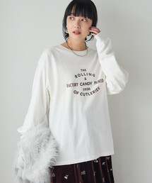 フロッキープリントロンT/フロッキーロゴTシャツ