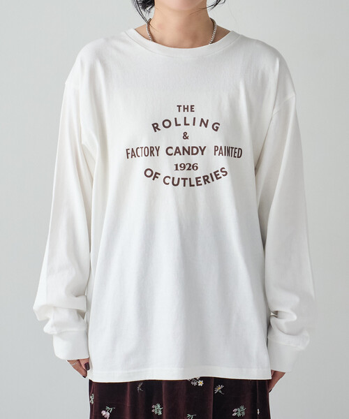 FREAK'S STORE(フリークスストア)の「フロッキープリントロンT/フロッキーロゴTシャツ(Tシャツ/カットソー・レディース・チャコール/ピンク/オフホワイト・フリ-)」の17枚目の写真