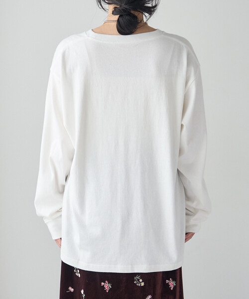FREAK'S STORE(フリークスストア)の「フロッキープリントロンT/フロッキーロゴTシャツ(Tシャツ/カットソー・レディース・チャコール/ピンク/オフホワイト・フリ-)」の19枚目の写真