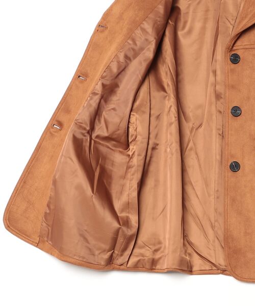 YUGA(ユーガ)の「YUGA_YGMC Korean-style Faux leather jacket(テーラードジャケット・レディース・ブラウン/ベージュ・FREE)」の4枚目の写真