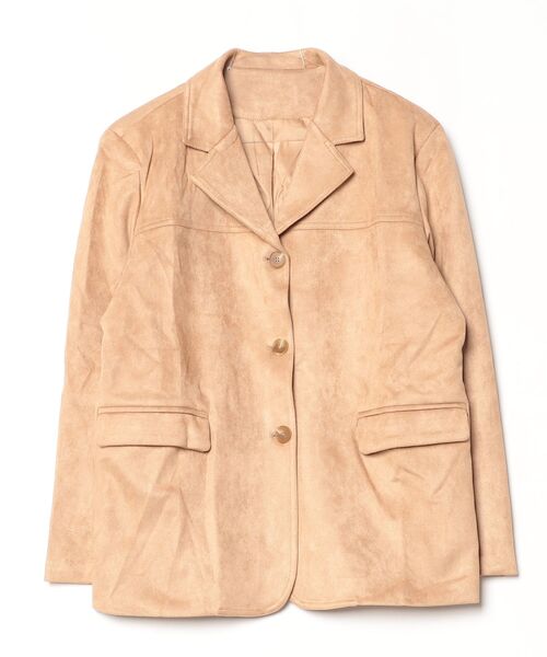 YUGA(ユーガ)の「YUGA_YGMC Korean-style Faux leather jacket(テーラードジャケット・レディース・ブラウン/ベージュ・FREE)」の5枚目の写真