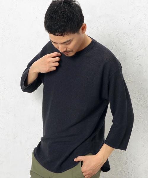 green label relaxing(グリーンレーベルリラクシング)の「SC LINEN PEARL C/N 7/SL ニット◆(ニット/セーター・メンズ・ネイビー/ナチュラル/グレー・SMALL/LARGE/MEDIUM)」の3枚目の写真