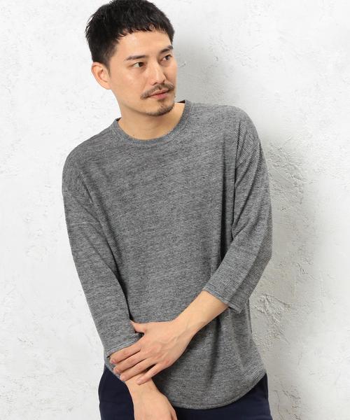 green label relaxing(グリーンレーベルリラクシング)の「SC LINEN PEARL C/N 7/SL ニット◆(ニット/セーター・メンズ・ネイビー/ナチュラル/グレー・SMALL/LARGE/MEDIUM)」の1枚目の写真