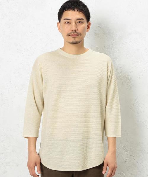 green label relaxing(グリーンレーベルリラクシング)の「SC LINEN PEARL C/N 7/SL ニット◆(ニット/セーター・メンズ・ネイビー/ナチュラル/グレー・SMALL/LARGE/MEDIUM)」の13枚目の写真