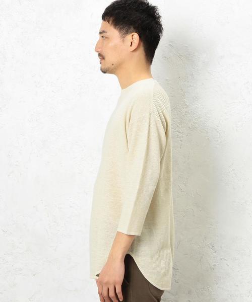 green label relaxing(グリーンレーベルリラクシング)の「SC LINEN PEARL C/N 7/SL ニット◆(ニット/セーター・メンズ・ネイビー/ナチュラル/グレー・SMALL/LARGE/MEDIUM)」の14枚目の写真