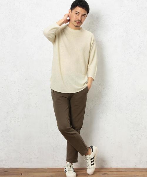 green label relaxing(グリーンレーベルリラクシング)の「SC LINEN PEARL C/N 7/SL ニット◆(ニット/セーター・メンズ・ネイビー/ナチュラル/グレー・SMALL/LARGE/MEDIUM)」の6枚目の写真