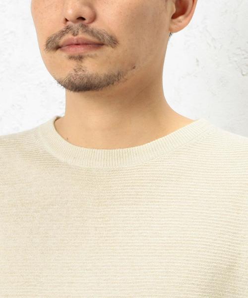 green label relaxing(グリーンレーベルリラクシング)の「SC LINEN PEARL C/N 7/SL ニット◆(ニット/セーター・メンズ・ネイビー/ナチュラル/グレー・SMALL/LARGE/MEDIUM)」の7枚目の写真