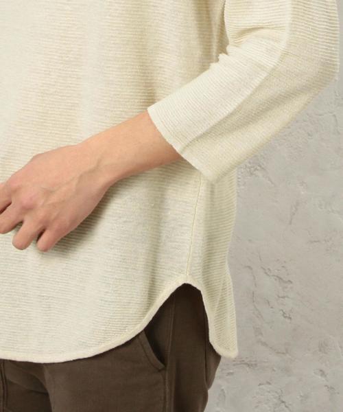 green label relaxing(グリーンレーベルリラクシング)の「SC LINEN PEARL C/N 7/SL ニット◆(ニット/セーター・メンズ・ネイビー/ナチュラル/グレー・SMALL/LARGE/MEDIUM)」の8枚目の写真